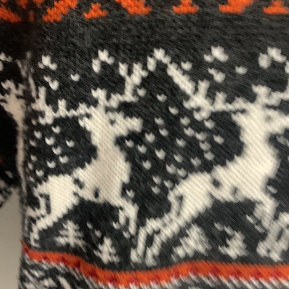 Blue Seven Christmas Sweater Quarter Zip Reindeer Size L - Picture 3 of 5